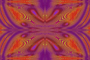 Digital Butterfly Orange Purple 